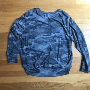 Sundry light camo print pullover top